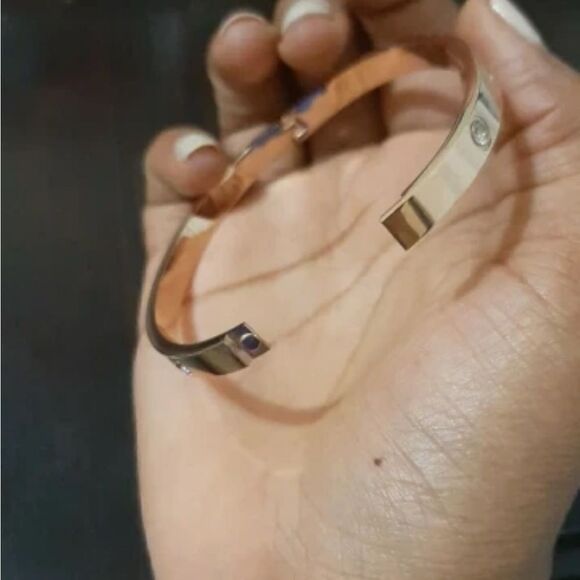 #35 New Love Friendship Bangle Bracelet CZ Stones Bangle - Picture 15 of 16